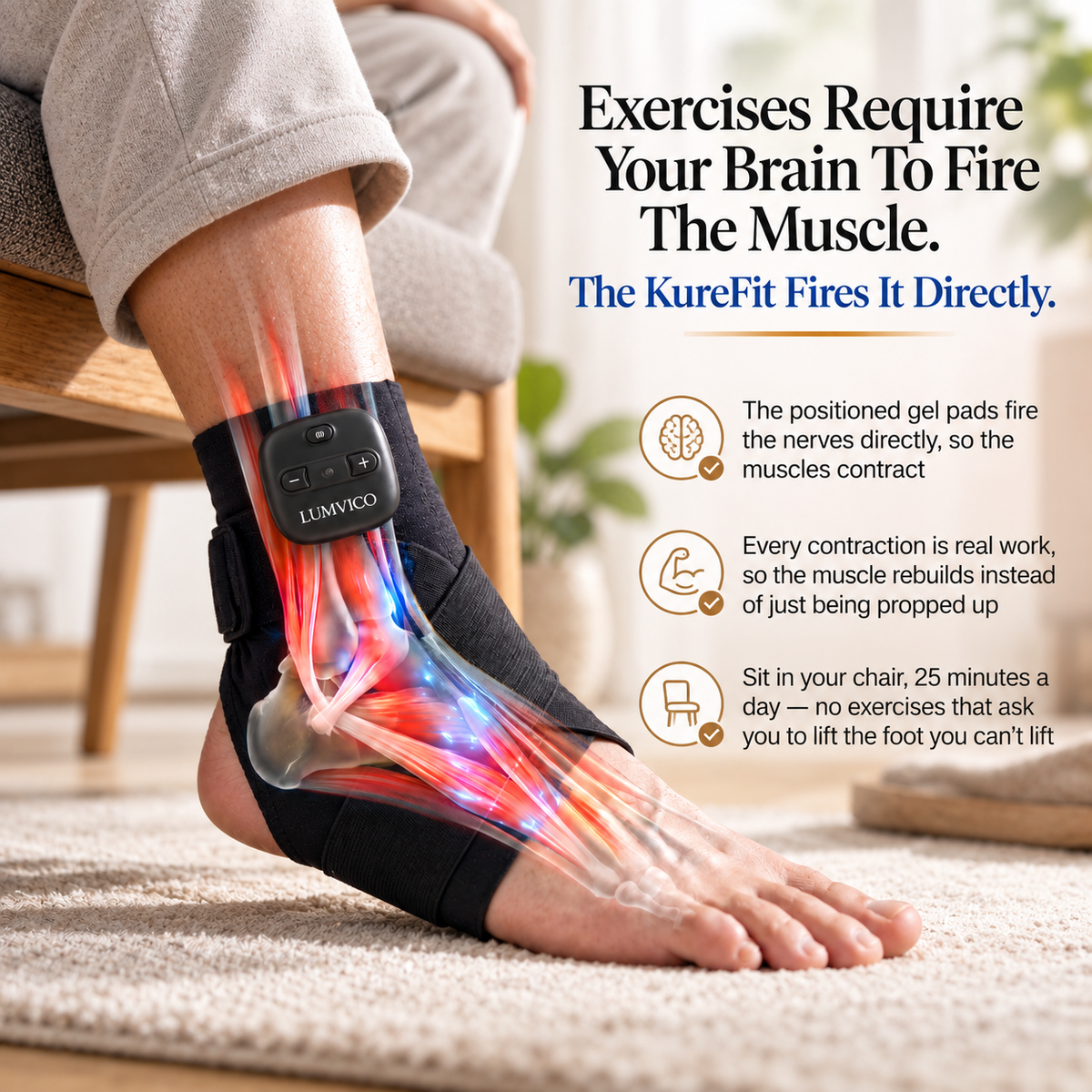 LUMVICO AnkleLift Stronger Ankles While Sitting