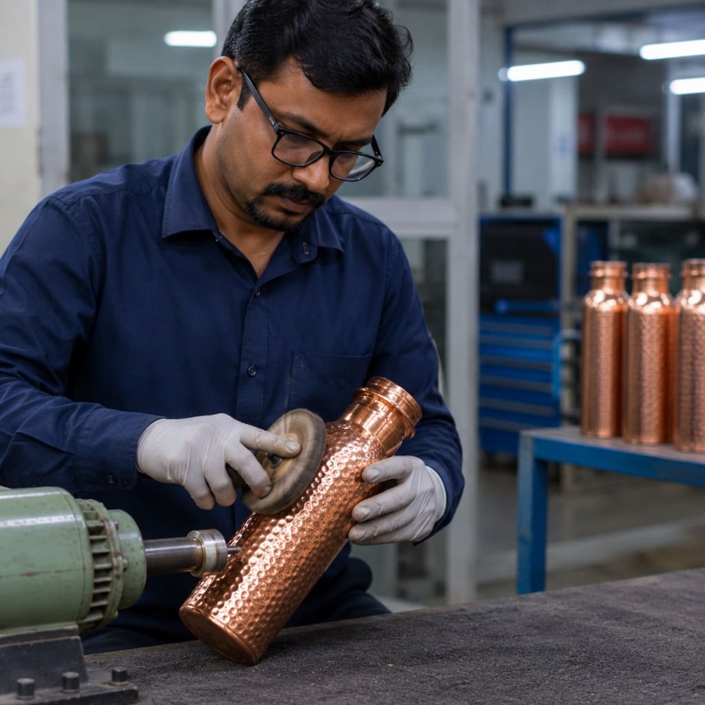 Hammered Copper Water Bottle