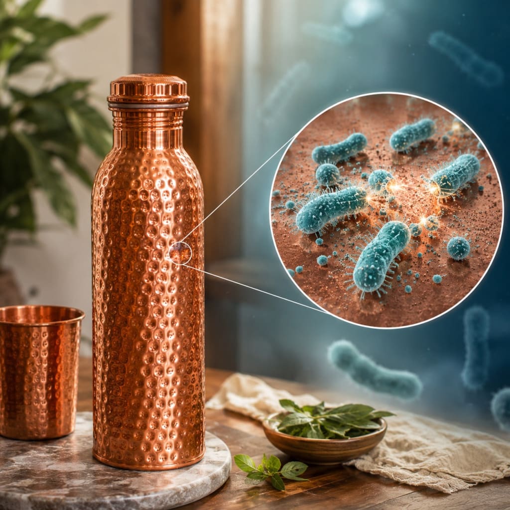 Hammered Copper Water Bottle