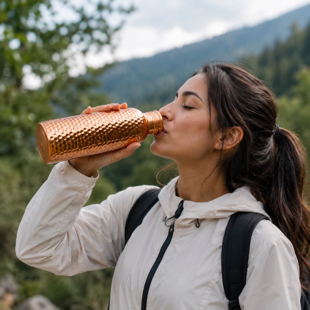 Hammered Copper Water Bottle