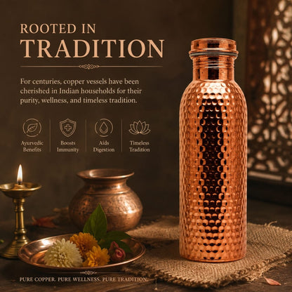 Hammered Copper Water Bottle