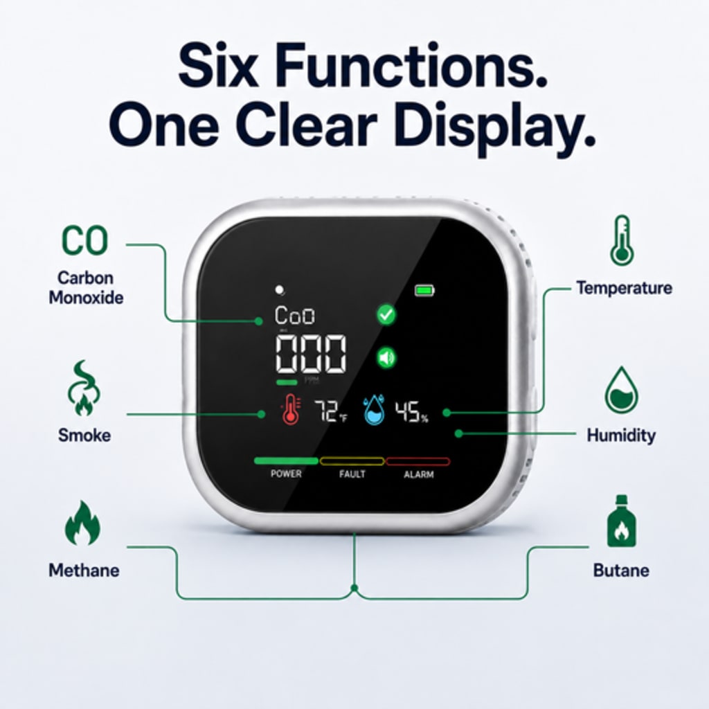 LUMVICO™ SafeGuard 6-in-1 Home Safety Monitor